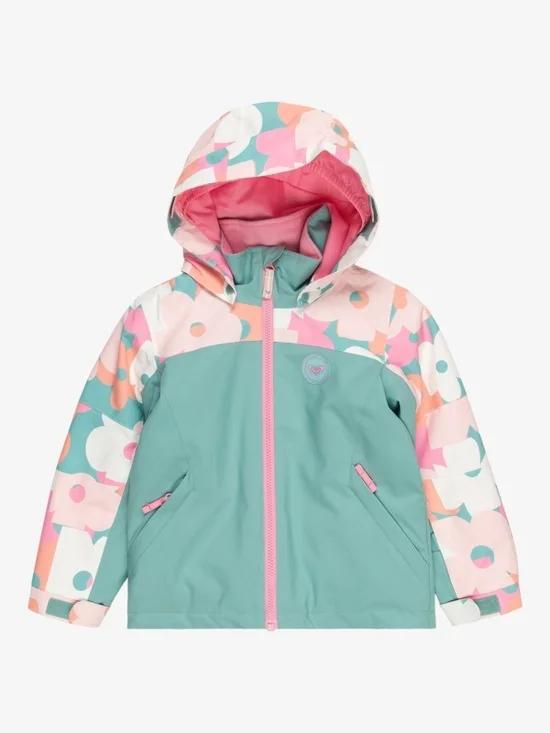 NWT-ROXY Snowy Tale Girls 4 - 5 Green Snow Jacket