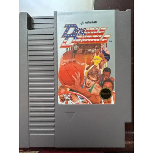 Double Dribble Nintendo NES Game Konami Basketball NES-DW-USA with Manual Sleeve
