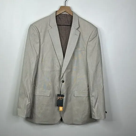 Johnny Bigg Harewood Textured Dune Suit Jacket Big & Tall Men's Size 46L NWT