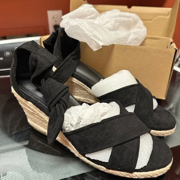NIB Black Coutgo Espadrilles Sz 9.5