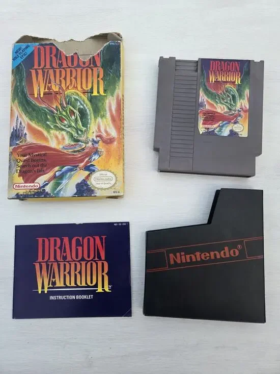 DRAGON WARRIOR 1 - NES Game - COMPLETE w/ Cart Manual Box Foam CIB