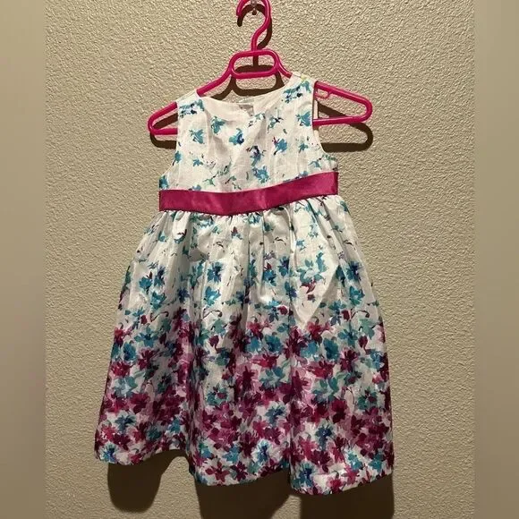 NWOT Gymboree Multi Color Floral Girl Dress Size 2T