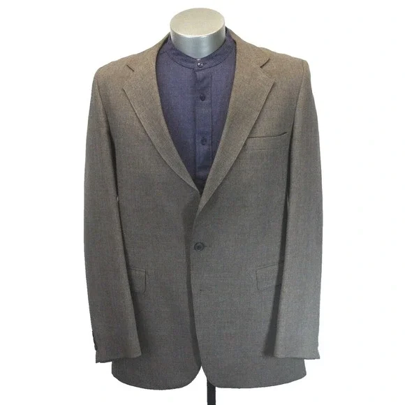 vintage 80s mens brown Levis knit blazer jacket sport suit coat‎ retro 42 L
