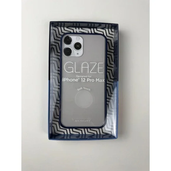 iPhone 12 Pro Max Case Soft Touch Hardshell Navy Blue
