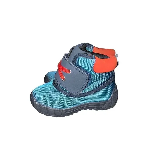 ‎Gymboree infant boots in blue and orange size 5