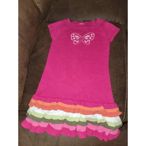 Gymboree outlet butterfly girl sweater dress size 6‎