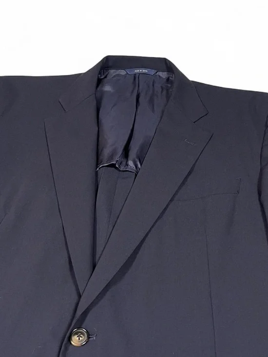 Brooks Brothers Madison Brookscool Wool Navy Suit Men's Size 43R W37 L27 Pleated