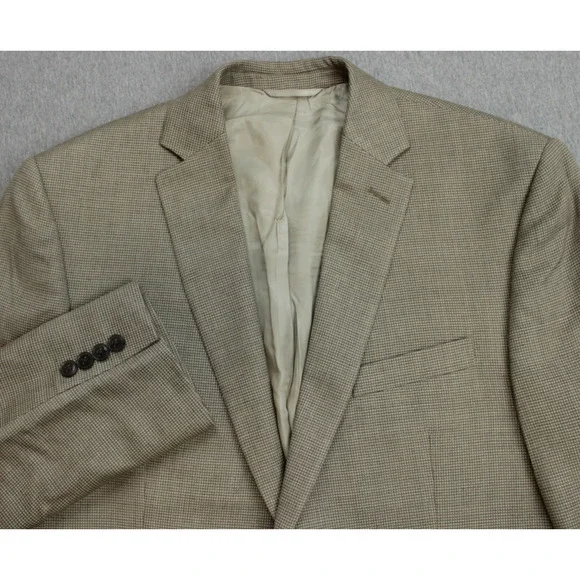Calvin Klein Blazer Mens 40R Silk Wool 2‎ Buttons Single Breasted