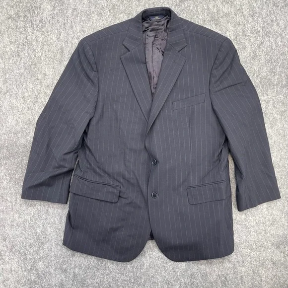 Brooks Brothers Blazer 346 Mens 42S Navy Pinstripe Wool Stretch Sport