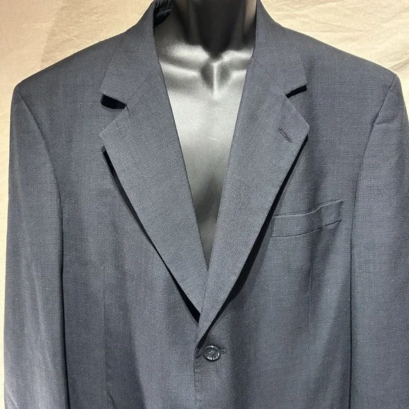 Vintage Chereskin 3-Button Navy Blue Suit Jacket Blazer
