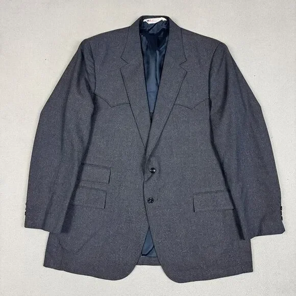 Vintage Prestige West Dons Western Wear Blazer Jacket 48L Mens USA