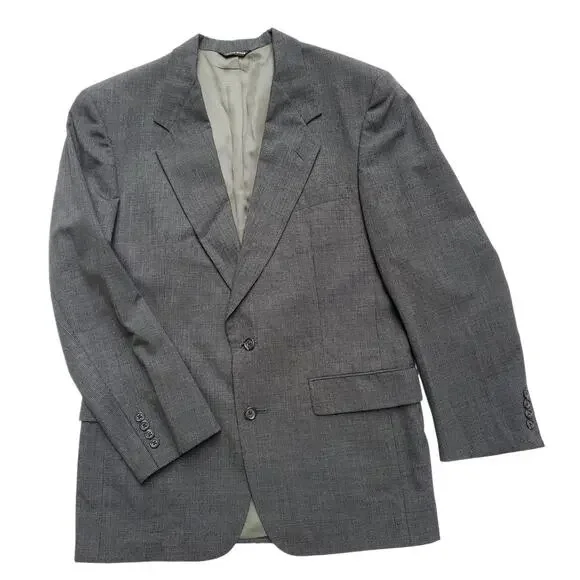 Vintage Ivy Prep Gray Wool Blazer Jacket Sport Coat 2 Button Single Vent 41R