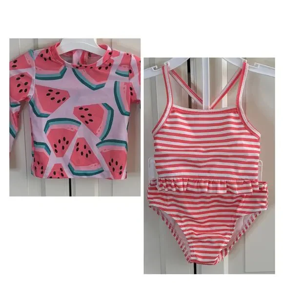 Hintina 3pc Long Sleeve Swimsuit (Size 6-12M)