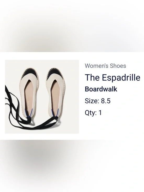 Rothy's Cream Espadrille Flats with Ties