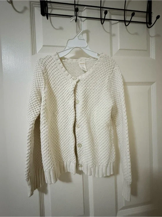 Gymboree Cream Knit Button-Front Cardigan