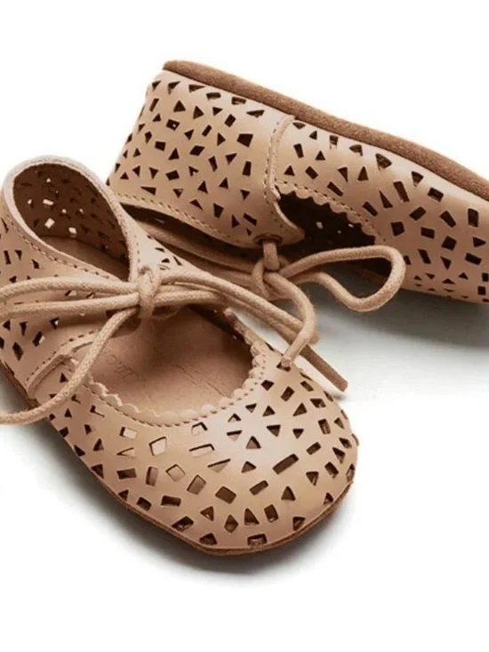 Toddler Leather Boho Mary Janes | Color 'Honey' | Soft Sole