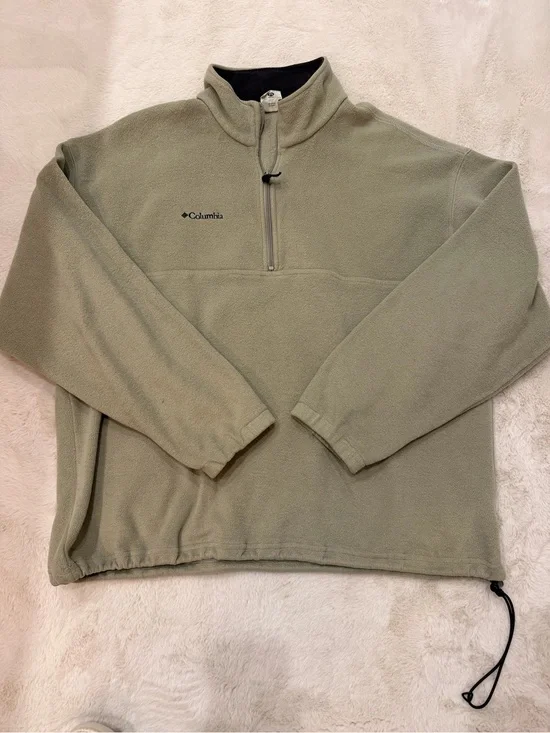 Columbia Men's Sage Green Half-Zip Fleece Pullover
