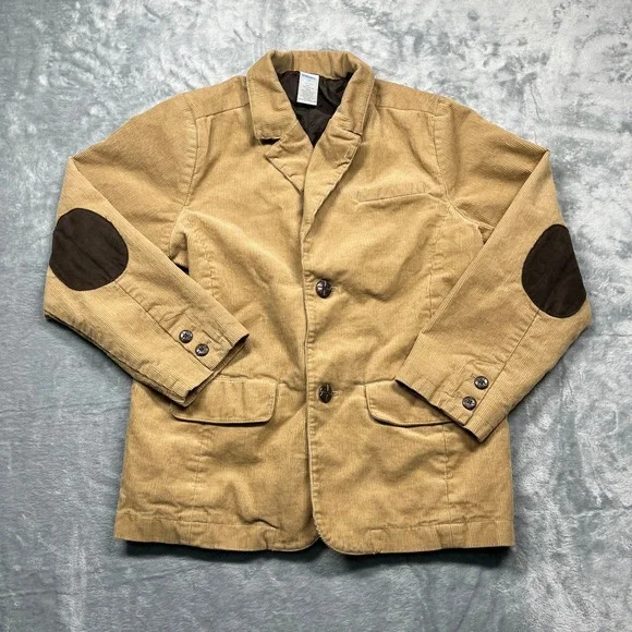 Gymboree Corduroy Blazer Boys Tan Elbow‎ Patches 24017/6620 Size 8