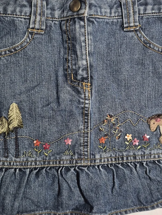 Gymboree 2005 Vintage 'Rocky Mountain' Denim Skirt Size 4