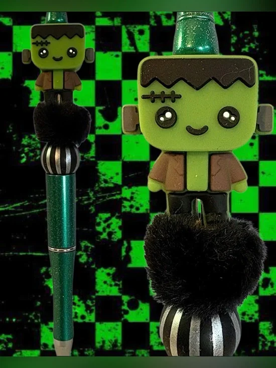 Handmade Green Little Frankenstein Pen