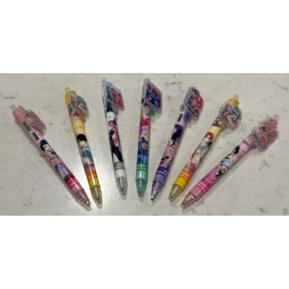 Anime Character Demon Hunter Pens Set of 7‎ Kawaii Cute Drawing Writing