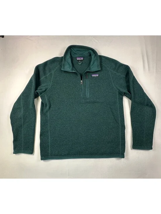 Patagonia Better Sweater 1/4 Zip Fleece Jacket Men's Medium Dark Green Teal