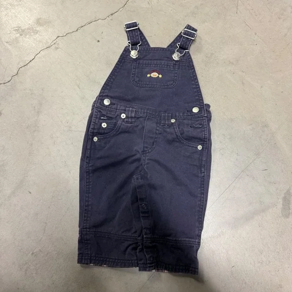 Vintage Gymboree Navy Blue Football Overalls 3-6 Months Cotton 2002 997