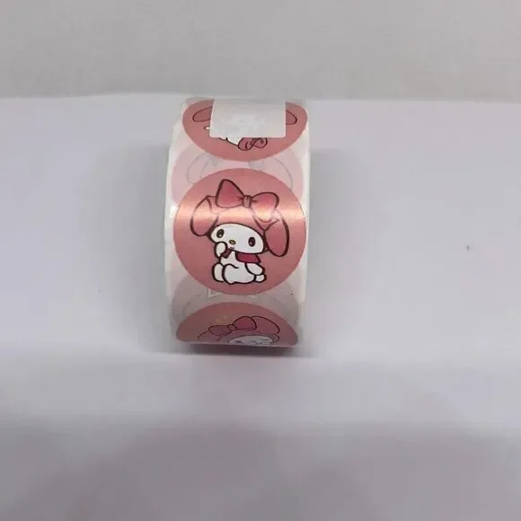 500 Pieces/roll 1inch Melody Label Stickers Hello Kitty