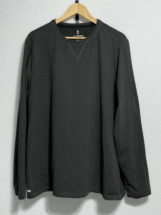 Free Country Men’s XXL Micro-Tech Gray Long Sleeve Performance Shirt