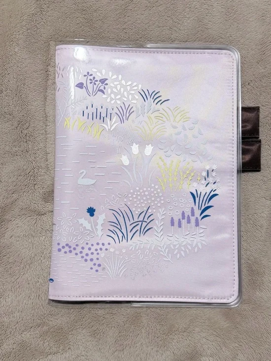 Hobonichi (cousin) A5 cover with forest lake cover on cover