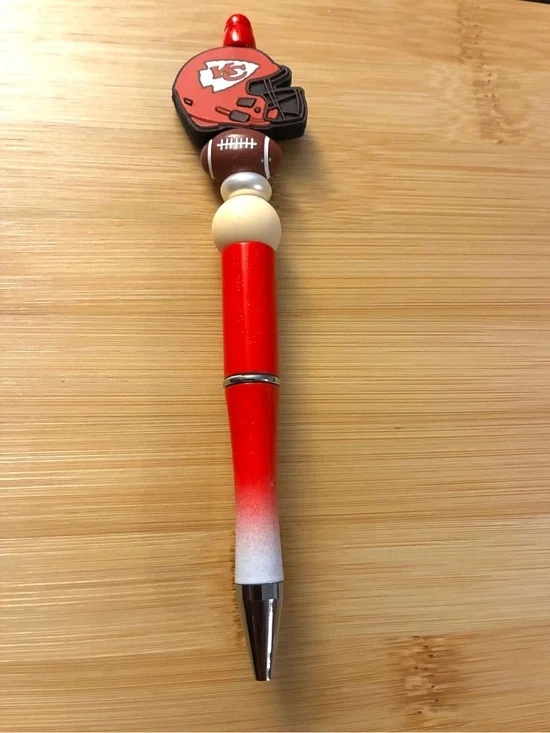 Kansas City Football Beaded Red Pen