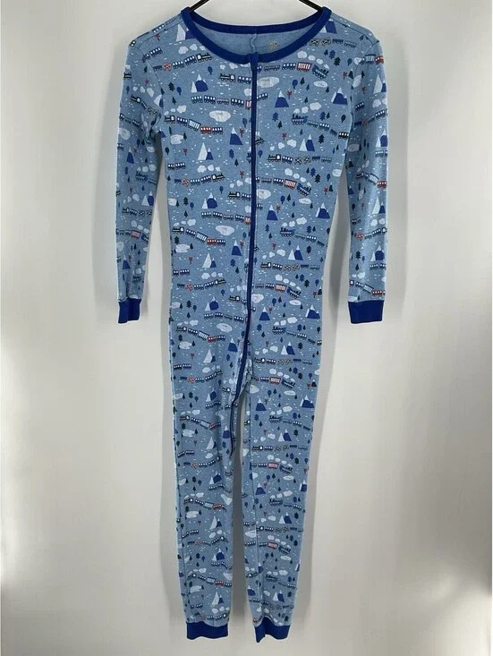 Gymboree Boys Size 14 Train One Piece Pajamas Footless 113