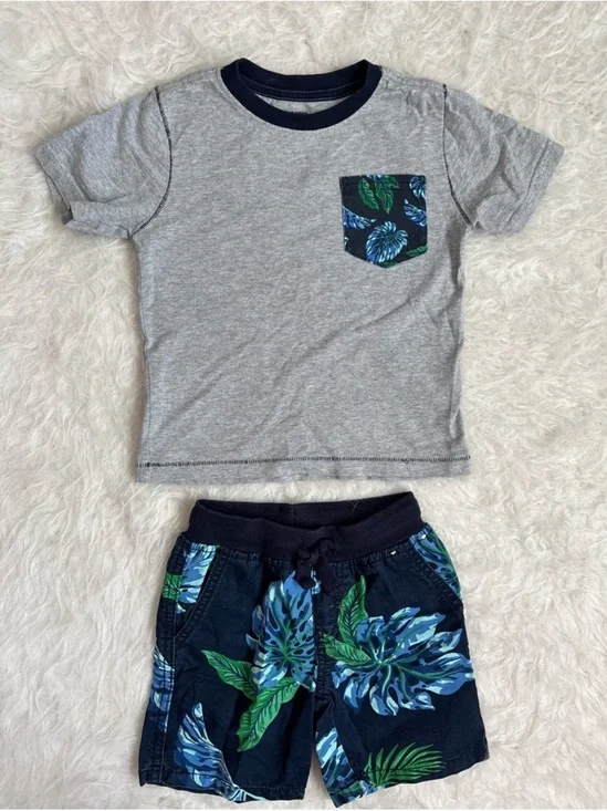 Gymboree Baby Boy Casual Tropical Vibes Matching Summer Set
