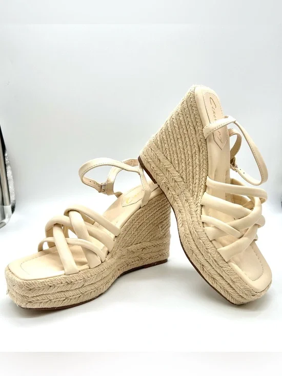 Circus by Sam Edelman “Irene” Crème Espadrille Wedge Sandals Size 8 NWT