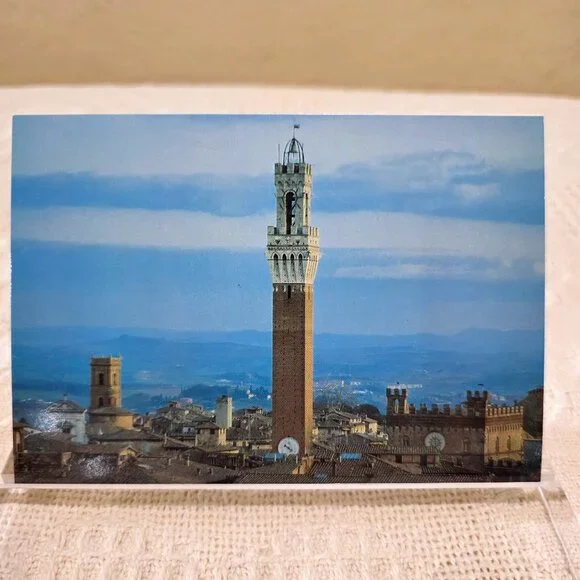 Vintage Veduta di Siena Basilica Domenico Federico Muzzi Italy Italian Postcard