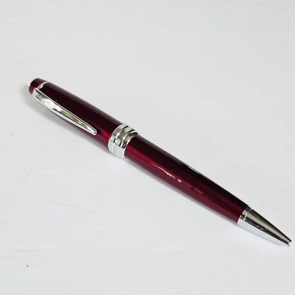Cross Bailey Ballpoint Pen Pearlescent Burgundy Lacquer‎ Chrome Trim Executive