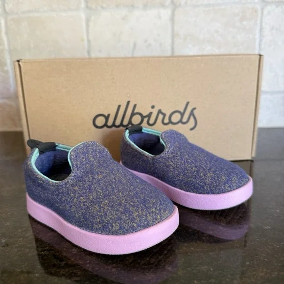 Smallbirds x Allbirds Baby Shoes Wool Lounger Wowza Blue T5