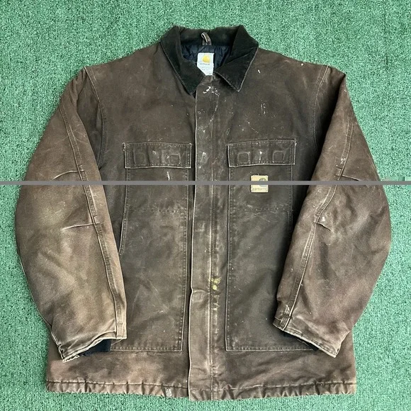 Carhartt C26 DKB XL Tall Dark Brown Arctic Quilt Lined Traditional Work Coat
