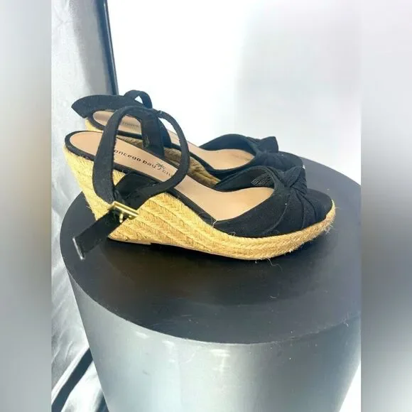 Montego Bay espadrilles women's black sandal,‎ size 7