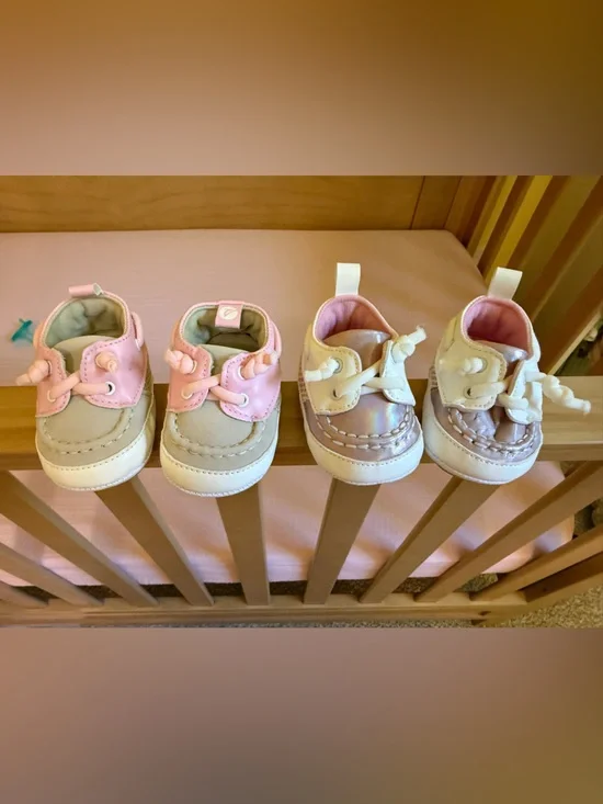 Sperry Infant Soft-Soled Shoes in Pink and Cream - 2 Pack