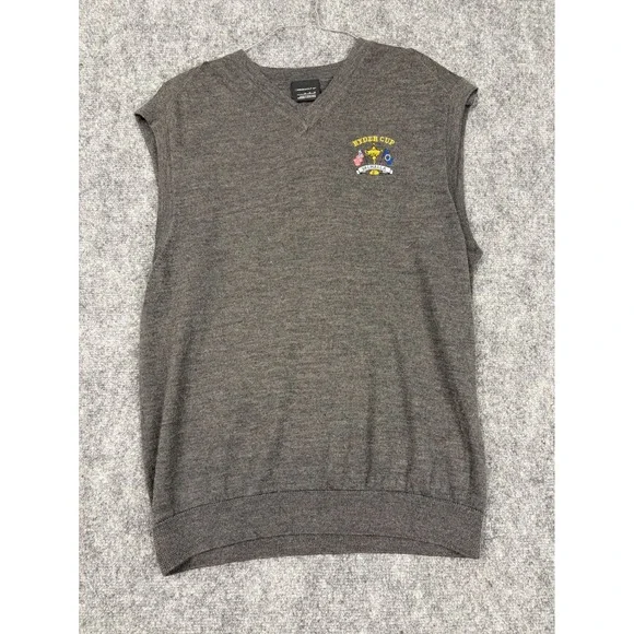 Nike Golf Ryder Cup Valhalla Sweater Vest Mens Medium Grey V-Neck Knit Vest