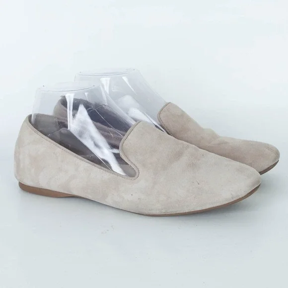 Birdies The Starling Suede Loafers Flats Beige Slip On‎ Size 9 Preppy Comfort