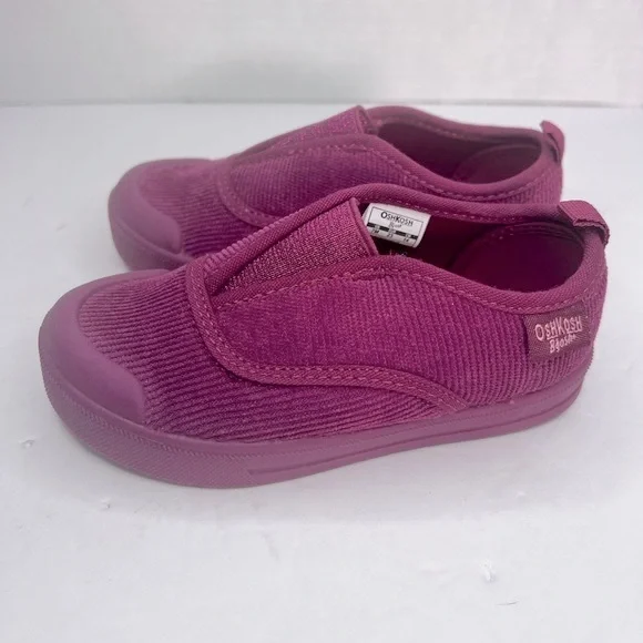 Osh Kosh B'Gosh‎ Slip On Cord Toddler Shoes Magenta Corduroy Size 7