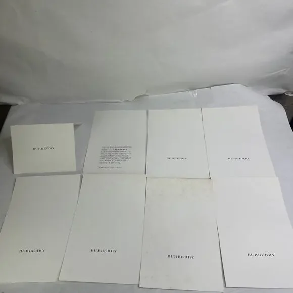 Burberry Thank You Cards & Envelopes Blank Notes – Vintage Lot of 8