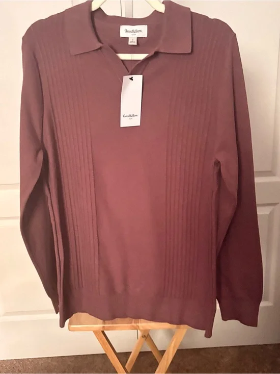 Goodfellow & Co Men’s Mauve V-Neck Knit Sweater