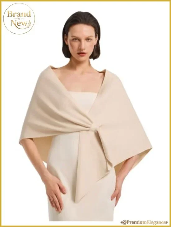 Pashmina Shawl Wrap Pull-Through Viscose Blend Evening Wedding