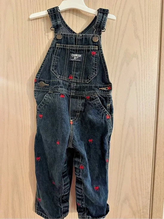 OshKosh B'gosh Denim Overalls 18M Like New