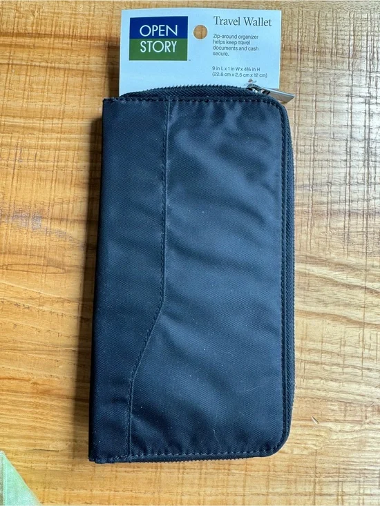 Target Open Story Black Travel Wallet - Zip Organizer