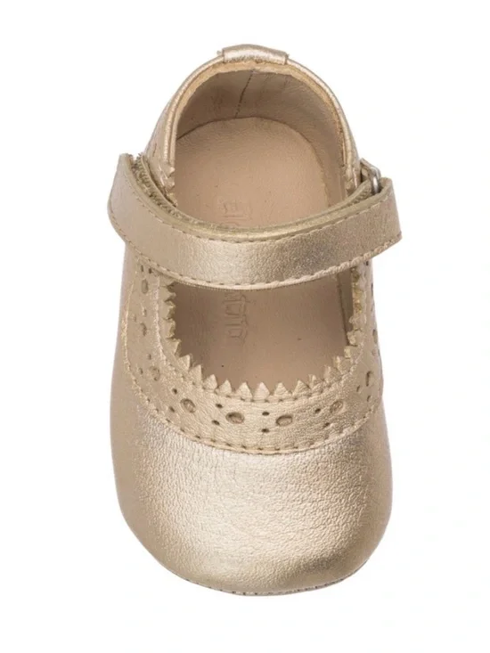 Elephantito Mellie Mary Jane Crib Shoe (Baby) in Gold size 0 m baby