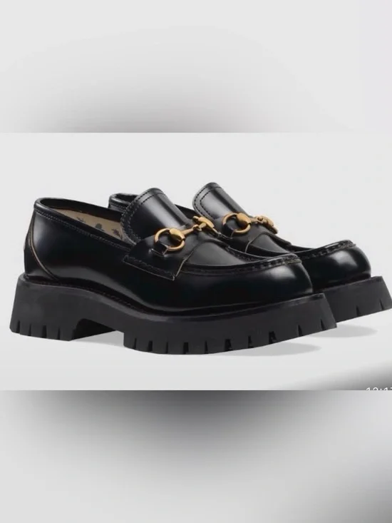Gucci Women Lug Sole Loafer with Horsebit